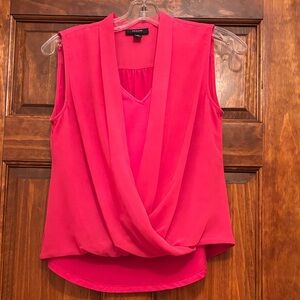 Alfani Draped Sleeveless Blouse in Vibrant Pink